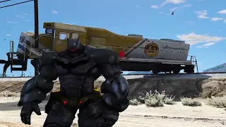 GTA V, RANGGASROOM, BATMAN TRYING TO DESTROY A TRAIN