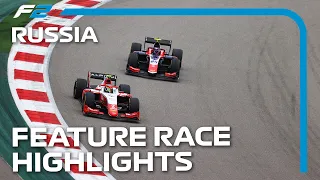 F2 Feature Race Highlights | 2021 Russian Grand Prix