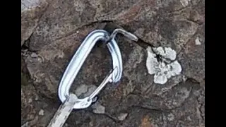 Knifeblade Piton Placement Tutorial on Loose Rockies Alpine Limestone