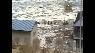 2011 Tsunami wall recorded in Nodamura, Iwate, Japan