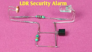 Security Alarm with LDR | LDR Latch Circuit