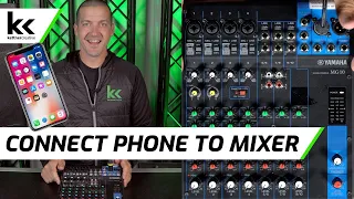 How To Connect Phone To Audio Mixing Console To Play Music