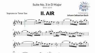 AIR  for SOLO SAXOPHONE 🎷 – J. S. Bach (without metronome & other instruments 👇)