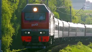 Приветливая бригада! Электровоз ЭП2К-338 с поездом № 035 Нижний Новгород - Москва