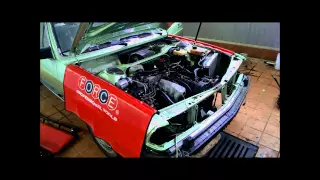 Audi 200 typ43 first engine start after rebuild