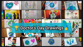 Doctors day poster drawing | Doctor's day drawing easy | Doctors day drawing | Happy doctors day