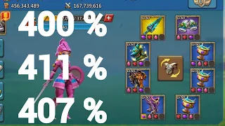 456 Mil Rally Trap F2p Up Stats to 400 %..Remove Jewels..Lords Mobile