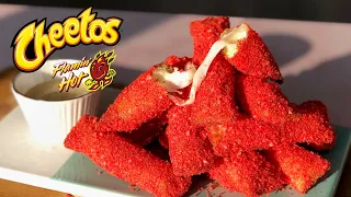 Cheetos Flamin’s Hot Mozzarella Sticks ☄️💥🔥 CHEESY HOT MOZZA STICK | 매운 치토스 치즈 스틱 치즈폭탄 단짠최강 🔥👍🏻