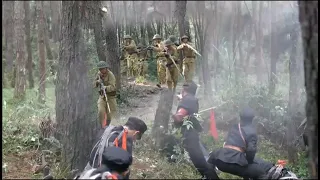 Anti-Japanese Movie! Anti-Japanese heroes set up ambushes on the mountain, wiping them ou