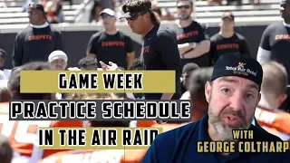 Game Week Practice Schedule in the Air Raid Offense