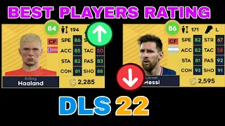 DLS 22 BEST PLAYERS RATING || NEW PLAYERS || HAMOOD GAMERX