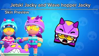 Jetski Jacky and Wave hopper Jacky skin preview #brawlstars  #godzilla