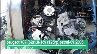 Peugeot 407 621 8 16 v 125 hp patrol 09 2005 timing belt YouTube AME Motors Howtofix