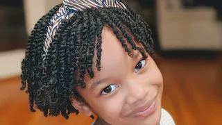 How to Two Strand Mini Twist my 5 yr olds Natural Hair | Basic Hair Care | African American
