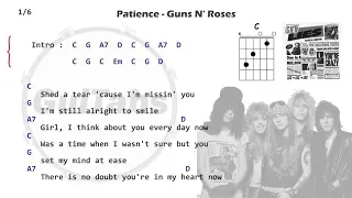Patience - Gun's N Roses - Lyrics and Chord 🎸