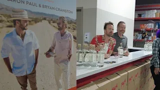 Bottle signing with Aaron Paul and Bryan Cranston