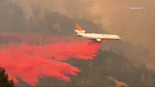 RAW Footage - Forest Fire Threatens Structures in Calistoga on Day 3