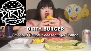 Dirty Burger Smashed Double Cheese Burger Combo With Dirty Fries - ASMR Eating Show Mukbang