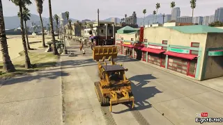 GTA 5 100 Tons Bulldozer Beach Rampage HD Grand Theft Auto 5