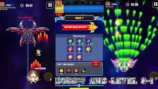 Space Shooter Boss Level 7 and Level 8-1 Gameplay with CD GAMING SR