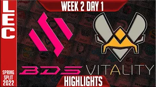 BDS vs VIT Highlights | LEC Spring 2022 W2D1 | Team BDS vs Team Vitality