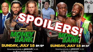 WWE MONEY IN THE BANK 2021 SPOILERS ! ROMAN REIGNS VS EDGE , LADDER MATCH AND MORE !