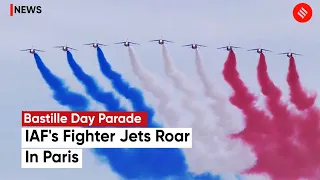 Indian Fighter Jets Fly Over Paris During The Bastille Day Parade
