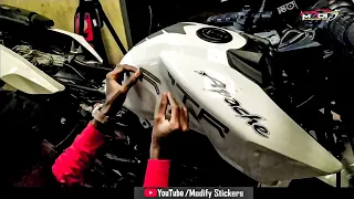 Apache RTR 180 Modification 2019 | Apache RTR Body Graphics Installation | Modify Stickers