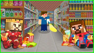 KIDS ARE HIDING IN THE TERRIBLE MARKET AT NIGHT! 😱 - Minecraft