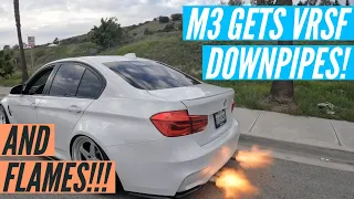 My F80 M3 Gets VRSF Downpipes + M3 SHOOTING MASSIVE FLAMES!