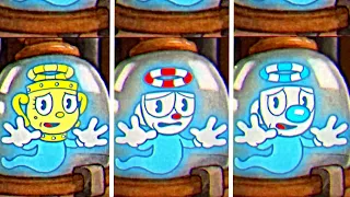 Cuphead DLC - All Characters Capture Endings Scenes