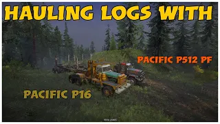 SnowRunner | Hauling Logs With Pacific P16 And Pacific P512 PF | Wisconsin DLC Region | PS4