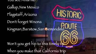 Route 66 : Nat King Cole : with Lyrics