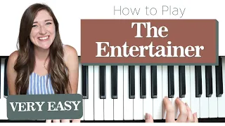 "THE ENTERTAINER" Easy Piano Tutorial // Learn how to play an easy RAGTIME song for piano beginners!