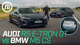 Chris Harris Drives: Audi RS e-tron GT vs BMW M5 CS | Top Gear