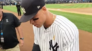Getting close to Aaron Judge at Yankee Stadium