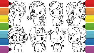 My Little Pony Cutie Mark Crew Coloring Book Compilation | Twilight Sparkle Rainbow Dash Applejack