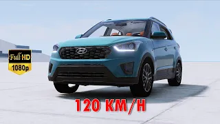 Hyundai Creta 2.0 4WD AT vs Wall 120 KM/H Crash Test | BeamNG Drive | PC Gameplay [HD]