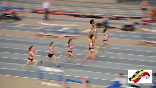 Belgian athletics U20 indoor championships 60m women Heats 3/3