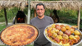 Real Lezgian Dish "Tskan"! Life in an ordinary Azerbaijani village! Relaxing Cooking