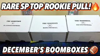 RARE SP TOP ROOKIE PULL!🔥 | Opening December's Elite, Platinum, & Mid-End Football Boomboxes