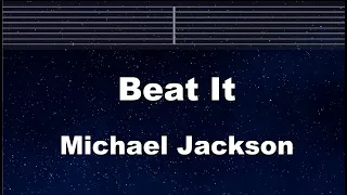 Practice Karaoke♬ Beat It - Michael Jackson 【With Guide Melody】 Instrumental, Lyric, BGM