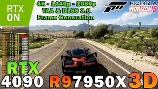 Forza Horizon 5 DLSS 3.0 FG Ray Tracing | RTX 4090 | R9 7950X3D | 4K - 1440p - 1080p | Max Settings