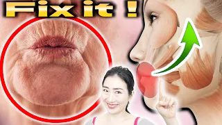 Pouting Lips 1 Minute a Day Removes Nasolabial Folds, Mouth Wrinkles and Marionette Lines