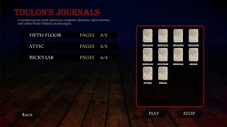 All Journal Pages in Puppet Master: The Game (as of v0.9.0)