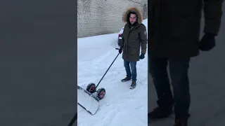 Снегоотвал 'Бульдозер' в Действии: Уборка Снега в Снежную Погоду | Unikit