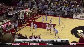 UNC at FSU (March 2, 2011): Barnes game-winner and the final minutes