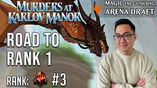 Burninating The Countryside | Mythic 3 | Road To Rank 1 | Murders At Karlov Manor Draft | MTG Arena