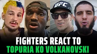 MMA Fighters react to Ilia Topuria's brutal KO of Alexander Volkanovski