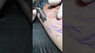 COMO FAZER UMA TATTOO PORTRAIT REALSITA , REALISMO COLORIDO #SHORTS